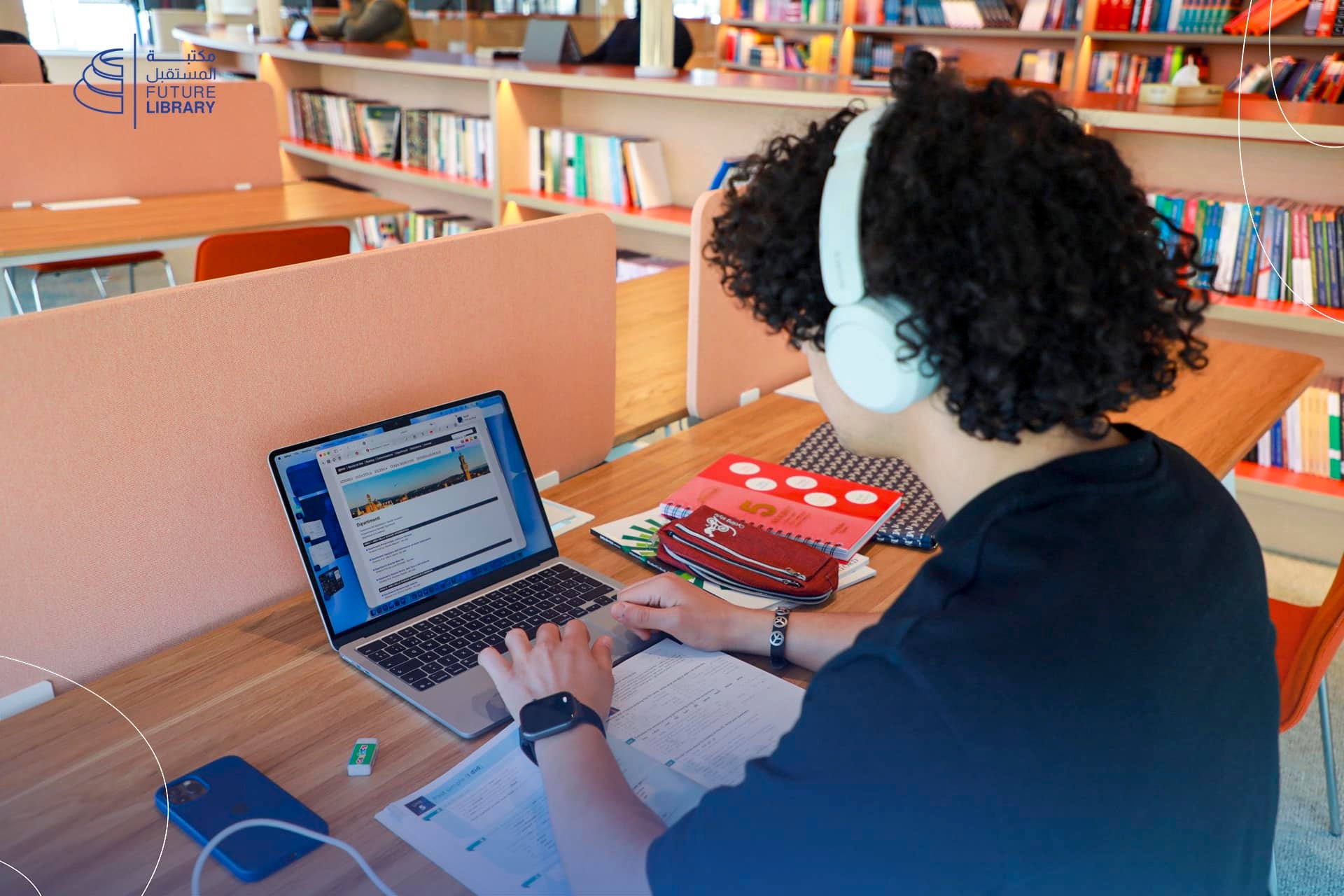 Student Studying with Laptop